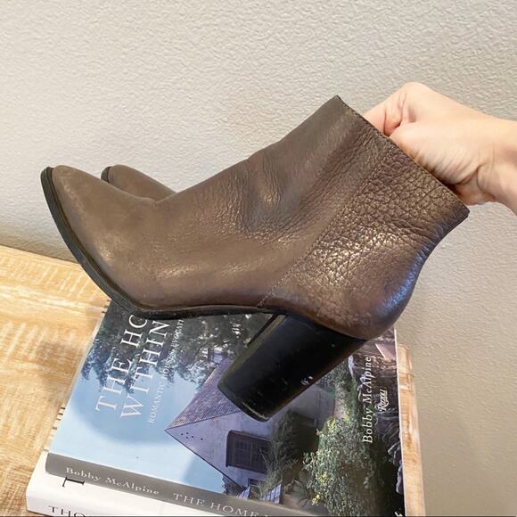 All saints Pebbled Leather Pointed Booties 36.5 - Picture 5 of 10